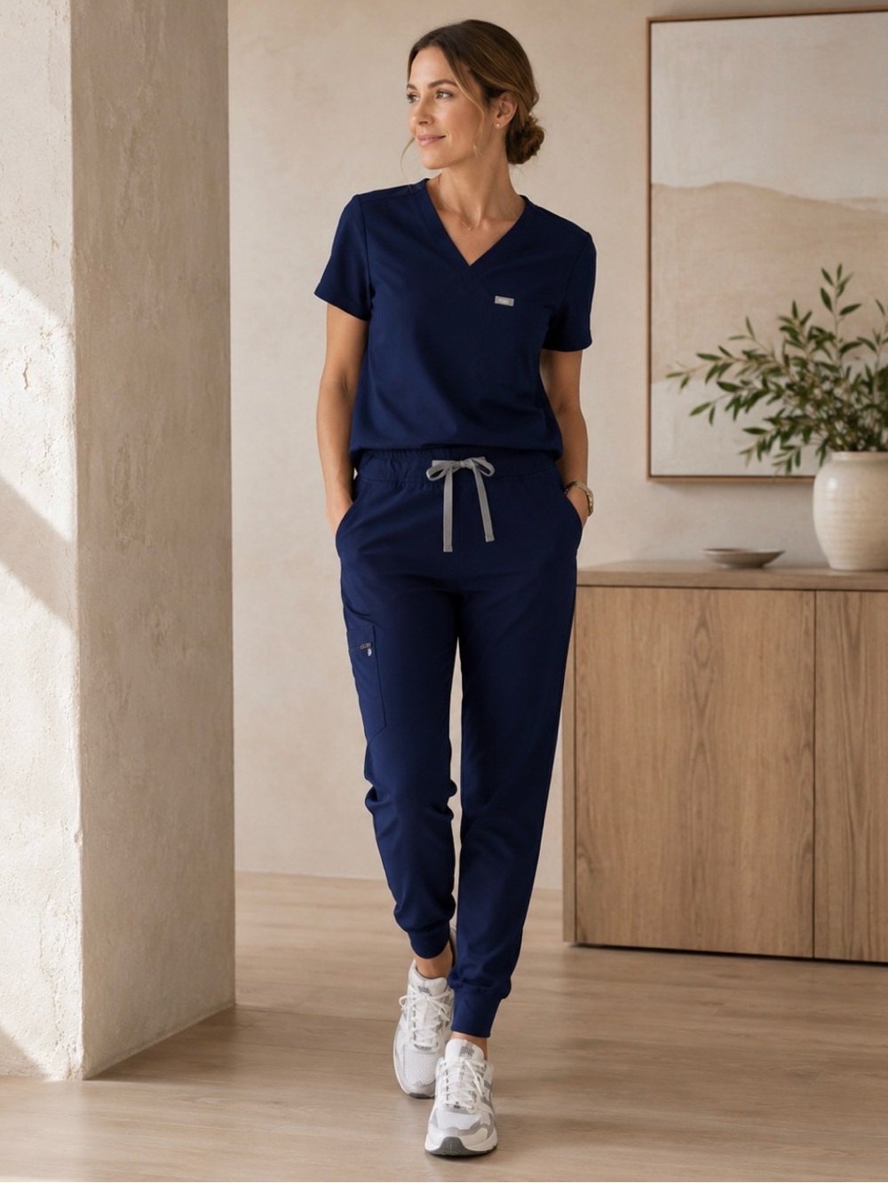 FIGS Zamora Jogger Scrub Pants Navy XS